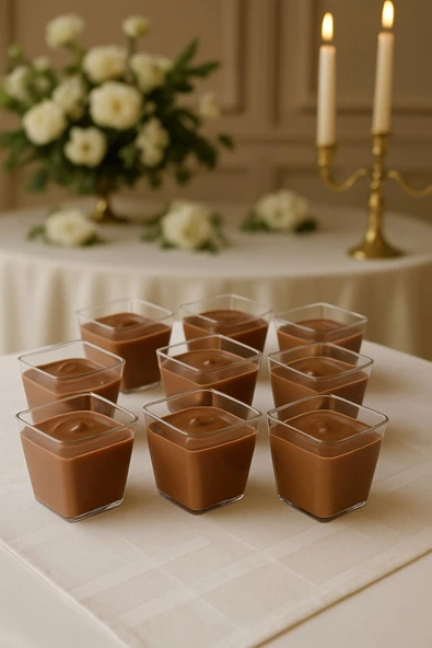 10’lu Kare Plastik Tatlı Sunum Bardakları – Şık ve Hazır İkramlık Set – 220 ML - 7