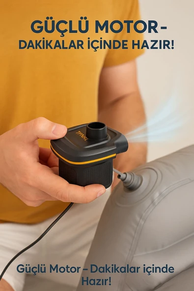 Kamp & Plaj Şişme Pompası – USB Girişli - 5