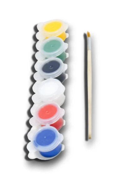 Taş Boyama Seti- Doğal Taşlar-Akrilik Boya-Fırça-Ahşap Hepsi Bir Arada Muhteşem Set - 7