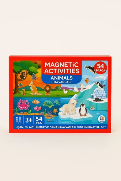 Hayvanları Tanı – Mıknatıslı Eğitici Set – 54 Parça - 2