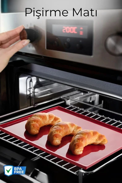 Pratik Pişirme Matı-Bpa Free, Isıya Danayanklı, Bulaşık makinesinde yıkanabilir 37x27 - 2