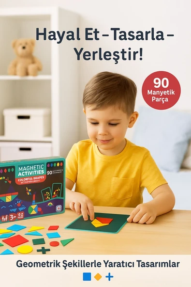 Magnetik Yapboz Dünyası – 90 Maynetik Parça + 42 Kart - 2
