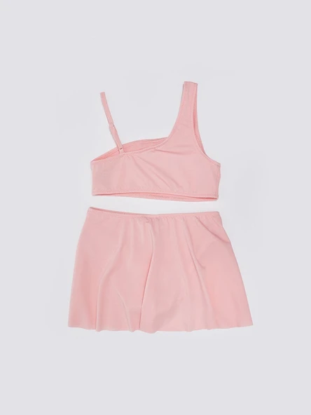 Baskılı Kız Çocuk Etekli Bikini Takım - 2