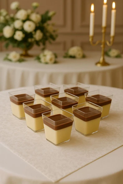 10’lu Kare Plastik Tatlı Sunum Bardakları – Şık ve Hazır İkramlık Set – 220 ML - 6