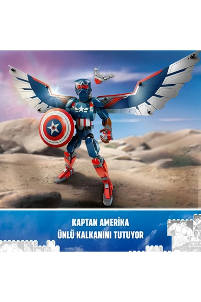 ® ǀ Marvel Yeni Kaptan Amerika Yapım Figürü 76296 - 8+ Yaratıcı Oyuncak Yapım Seti (359 Parça) - 7
