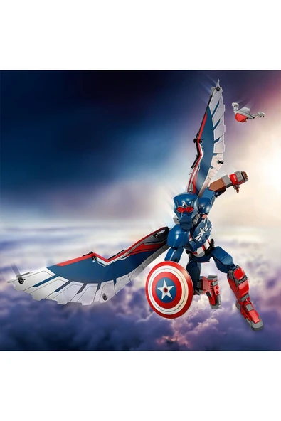 ® ǀ Marvel Yeni Kaptan Amerika Yapım Figürü 76296 - 8+ Yaratıcı Oyuncak Yapım Seti (359 Parça) - 4