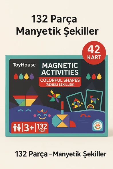 Magnetik Yapboz Dünyası – 90 Maynetik Parça + 42 Kart - 5