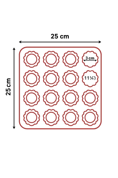Silikon 16’lı Kek Kalıbı – Fırın, Mikrodalga ve Bulaşık Makinesi Uyumlu - 5