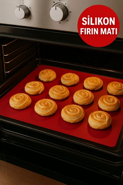 Pratik Pişirme Matı-Bpa Free, Isıya Danayanklı, Bulaşık makinesinde yıkanabilir 37x27