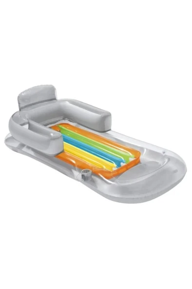 160x84 cm Deniz Yatağı Lüks Koltuklu Bardak Yuvalı Havuz Şişme Yatak - 5