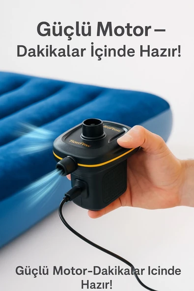 Kamp & Plaj Şişme Pompası – USB Girişli - 4