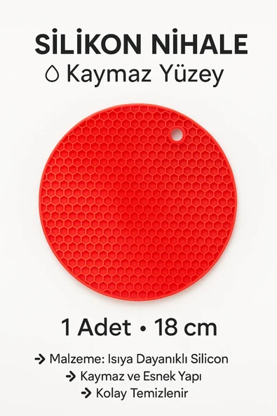Kaymaz Tabanlı Isıya Dayanıklı Silikon Nihale – 18 cm - 4
