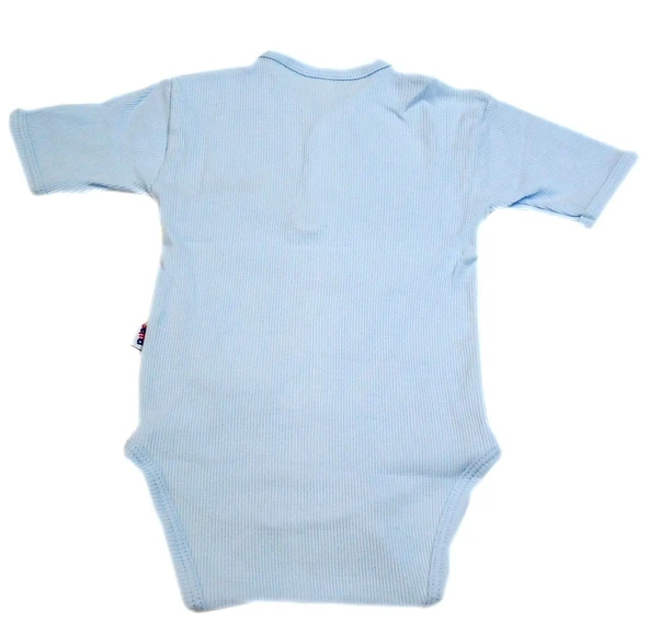 Sema Baby Yarım Kol Kaşkorse Badi (Body) - Mavi  12-18 Ay - 2