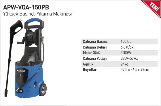 POWERWASH APW-VQA-150PB BASINÇLI YIKAMA MAKİNASI 225BAR - 3