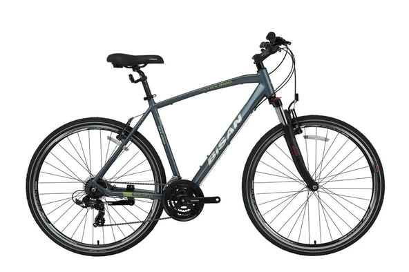 BİSAN TRX 8100 ERKEK ŞEHİR BİSİKLETİ 56CM V 28 JANT 21 VİTES LACİVERT YEŞİL BEYAZ