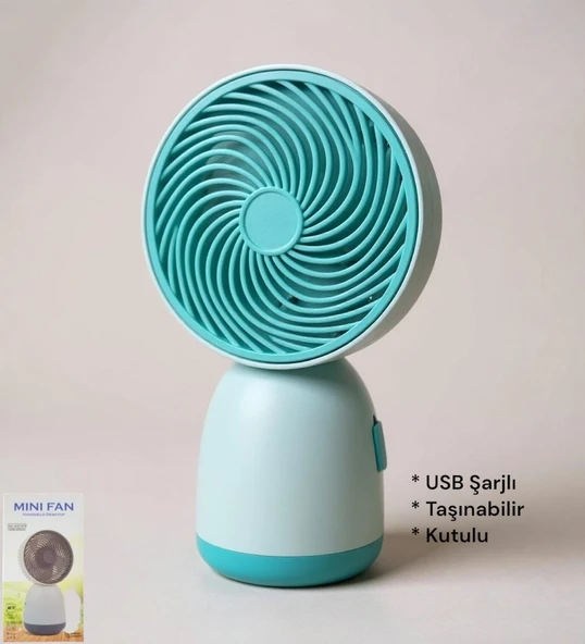 Handheld USB Şarjlı El Fanı  Mini Taşınabilir Fan I Yaz Serinleticisi I Vantilatör I Taşınabilir Fan - 1
