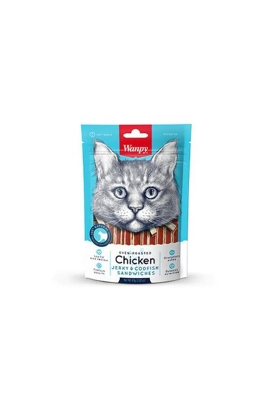 Wanpy Tavuklu&Morina Balıklı Kedi Ödülü 80g Skt:02/2026