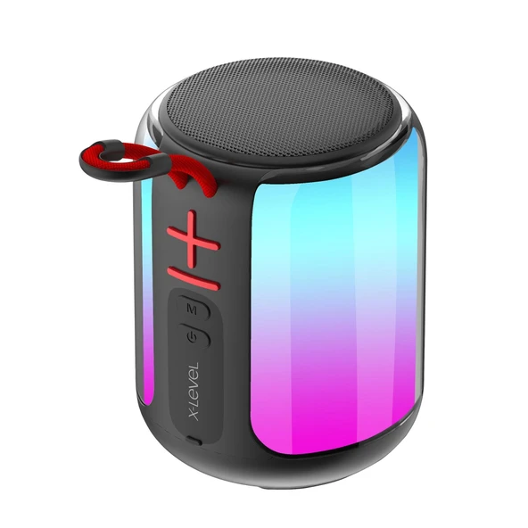 X-LEVELXS5050 5W USB AUX Hafıza Kartı Girişli RGB Led Işıklı Taşıma Aparatlı Kablosuz Wireless Bluetooth Taşınabilir Speaker Hoparlör