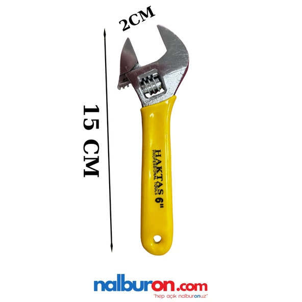 Haktaş Ayarlanabilir Kurbağaçık Mini Sarı Kurbağaçık 6" 150mm İngiliz Anahtarı Sarı