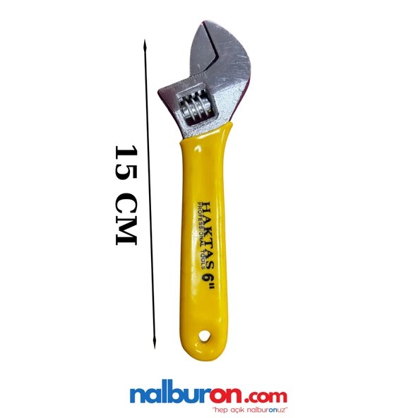 Haktaş Ayarlanabilir Kurbağaçık Mini Sarı Kurbağaçık 6" 150mm İngiliz Anahtarı Sarı - 2