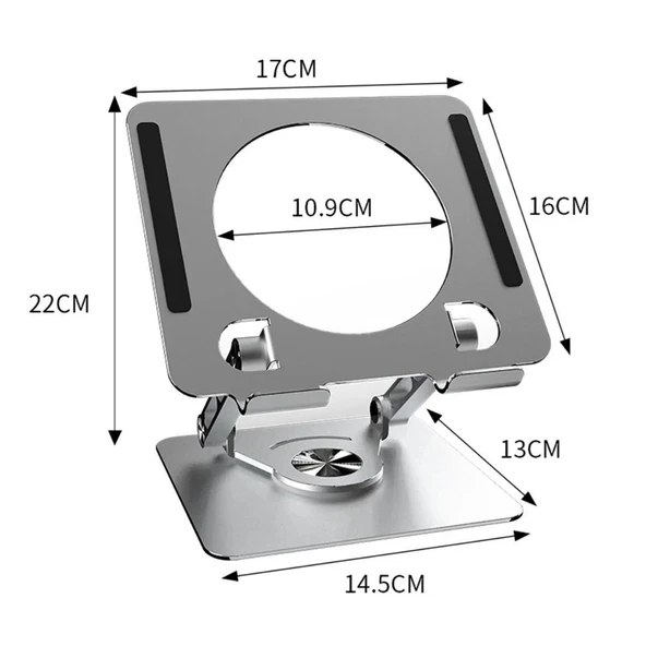 360 Derece Dönebilen Yükseltilmiş Masaüstü Ayarlanabilir  Metal Tablet Standı (4401) - 5