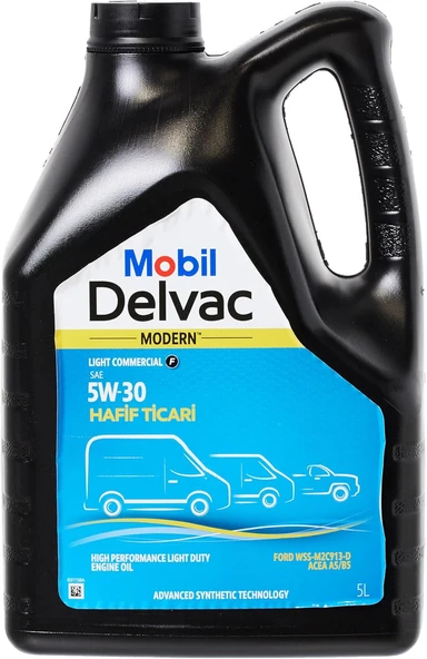 Mobil Delvac Moderd Light Commercial F 5W-30 5 L ürün görseli