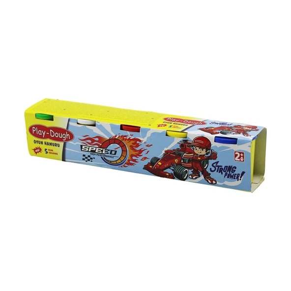 5 PCS MİNİ  5 RENK OYUN HAMURU  5-KAPAKLI PLASTİK KUTU (4401)