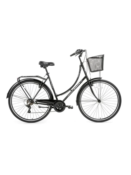 BİSAN PARADISE-23 KADIN ŞEHİR BİSİKLETİ 56CM V 28 JANT PARLAK SİYAH GRİ