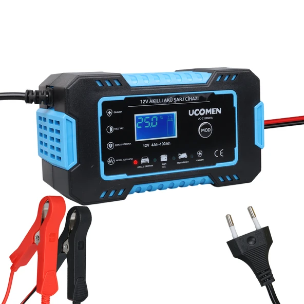 12V 6A MAVİ LED GÖSTERGELİ AKÜ ŞARJ CİHAZI UC-C120501A (4401)