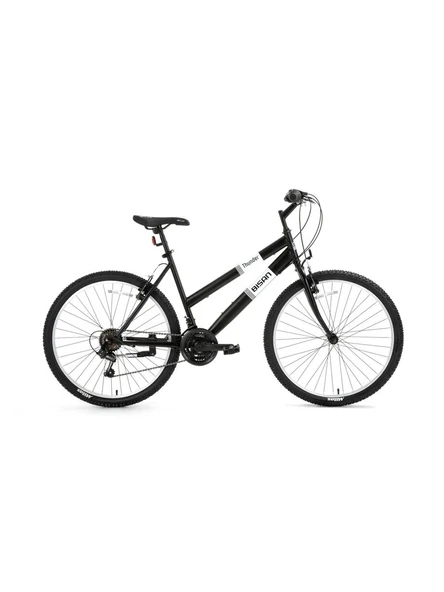 BİSAN THUNDER KADIN DAĞ BİSİKLETİ 42CM V 24 JANT 18 VİTES MAT SİYAH BEYAZ ürün görseli