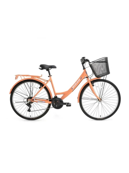 BİSAN LOTUS KADIN ŞEHİR BİSİKLETİ 44CM V 26 JANT 21 VİTES MERCAN BEYAZ - 1