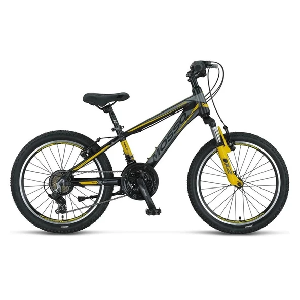 MOSSO WILDFIRE M-20-V ERKEK ÇOCUK BİSİKLETİ 280H 20 JANT 18 VİTES SİYAH SARI - 2