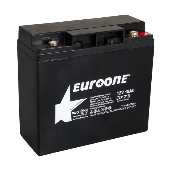 EUROONE EO1218 12 VOLT - 18 AMPER AKÜ (181 X 76 X 167 MM) (4401)