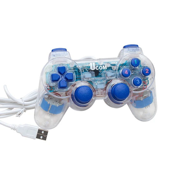 UCOM-704 DOUBLE SHOCK ŞEFFAF JOYPAD OYUN KOLU (4401)