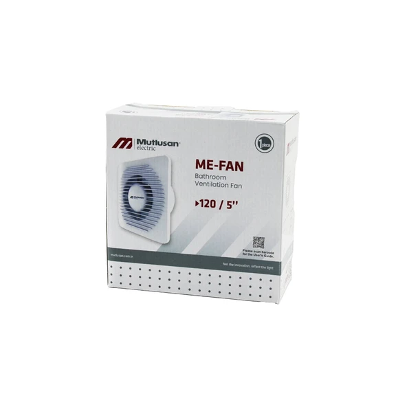 MUTLUSAN-001 211 000 120 00 00 ME-FAN 120/5" BANYO TUVALET HAVALANDIRMA ASPİRATÖRÜ 15W 1900RPM 120M3/H (4401)