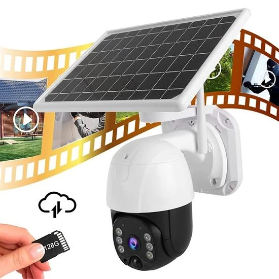 Solar Panelli Su Geçirmez Gece Görüş Destekli Wifi Bağlantılı Güvenlik Kamerası (4401) - 2