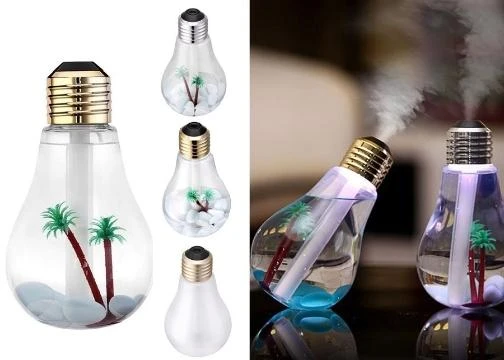 Hava Nemlendirici Ampul Görünümlü Hazneli Buhar Makinesi 400 ml. (4401) - 2