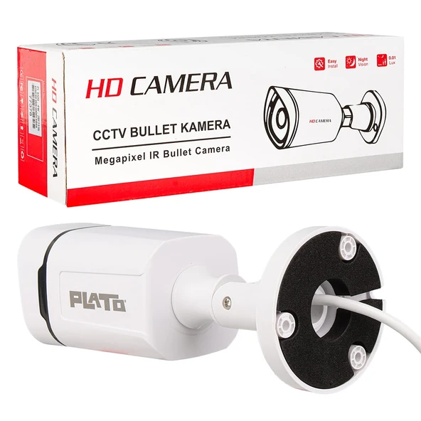 2MP 4 WARM LEDLİ 3.6 MM GECE RENKLİ GÖRÜŞ PLASTİK KASA AHD BULLET KAMERA (4401) - 3