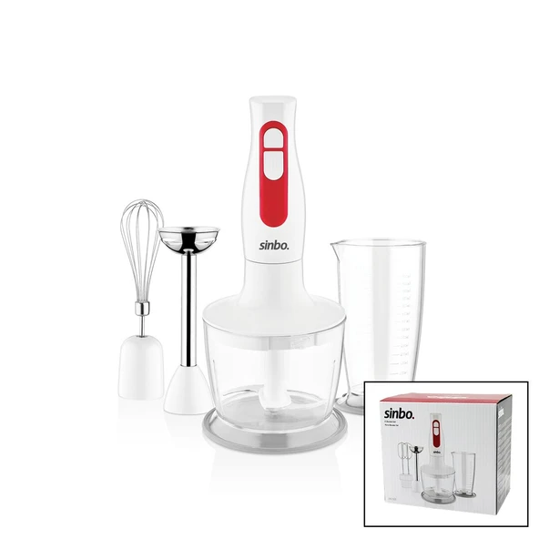 TURBO EL BLENDER SETİ DOĞRAYICI- MİKSER- BLENDER 2 KADEME HIZ 600ML HAZNE - 700ML ÖLÇÜ KABI SHB-3100S (4401)