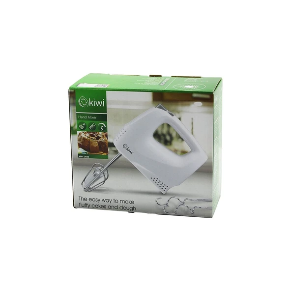 KİWİ KMX-3608 ELEKTRİKLİ EL MİKSERİ 2PCS METAL ÇIRPMA APARATI - 2PCS HAMUR KANCASI 5 KADEME HIZ ÇIRPICI ÇIKARTMA DÜĞMELİ (4401)