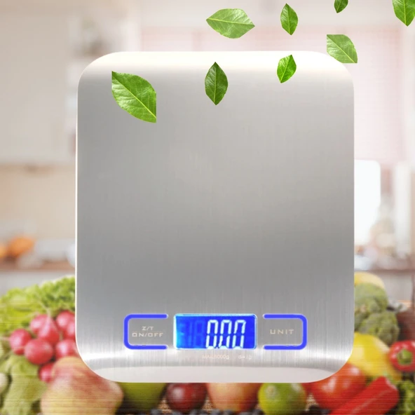 TF 1002 Hassas Ölçümlü Maksimum 5 Kg Kapasiteli Led Ekran Platin Dijital Mutfak Tartısı (4401)
