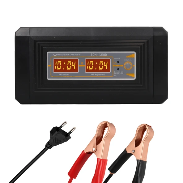 12 VOLT - 10 AMPER DİGİTAL EKRANLI AKILLI AKÜ ŞARJ CİHAZI (4401)