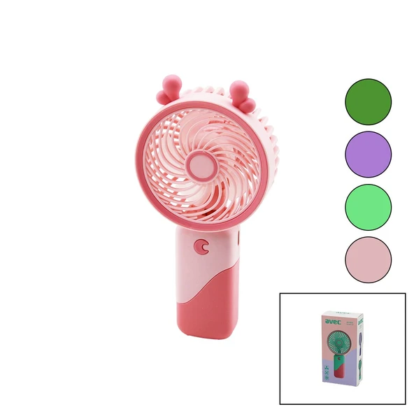 USB MİNİ FAN   ÇAP=7.7CM - Y:15CM   SABİT BAŞLIK=KULAKLI   3 KADEME HIZ  IŞIKLI   LASTİK KORDON BİLEKLİK (4401)