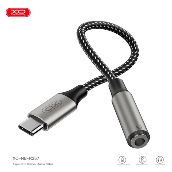 XONB-R257C TYPE-C to 3.5 MM Aux Jack Kablosu Kulaklık Dönüştürücü Kablo Aparat - 2