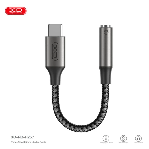 XONB-R257C TYPE-C to 3.5 MM Aux Jack Kablosu Kulaklık Dönüştürücü Kablo Aparat