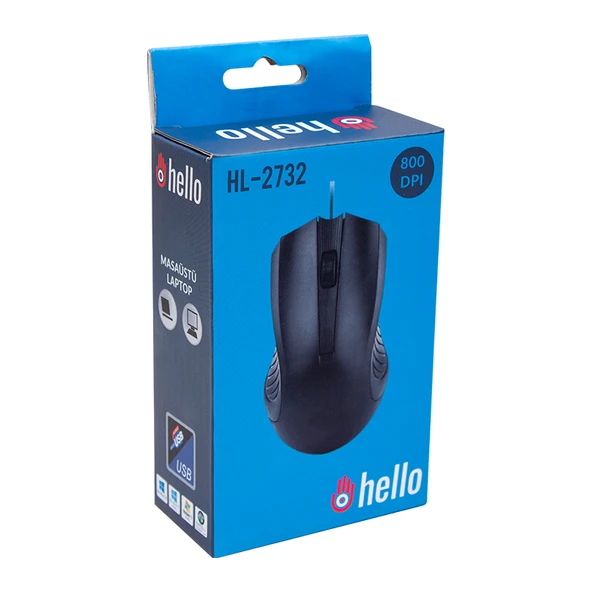 HELLO HL-2732 USB KABLOLU MOUSE (4401) - 3