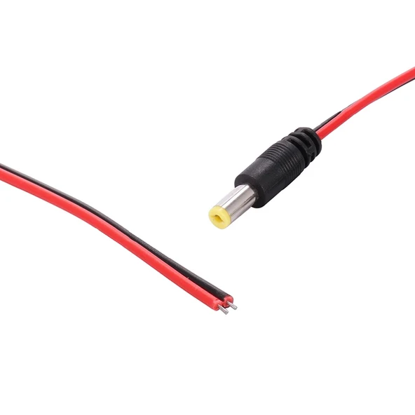 TK 34 FİŞ KABLOLU TEK UÇLU KAMERA İÇİN 20 CM DC POWER JACK KABLOLU (4401) - 2