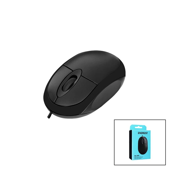 EVEREST SM-385  KABLOLU USB   1200 DPI  OPTİK MOUSE  KUTULU (4401)