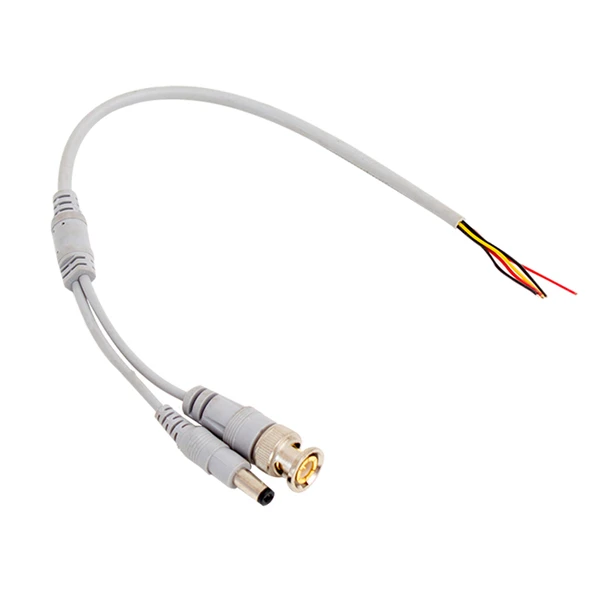 BNC GÜVENLİK KABLOSU   (BNC+POWER JACKLI 20 CM) (4401)