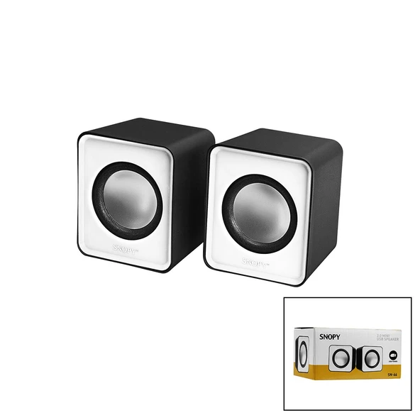 SNOPY SN-66  BEYAZ  USB 2.0 MULTİMEDYA 1+1 HOPARLÖR SPEAKER SET 6W (4401)